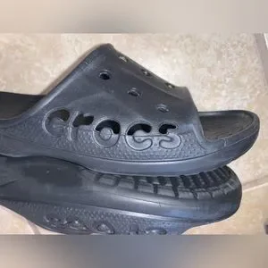 Crocs women’s 7 slides men’s black slip on waterproof  sandals size 5 7 Crocs Men main image 4